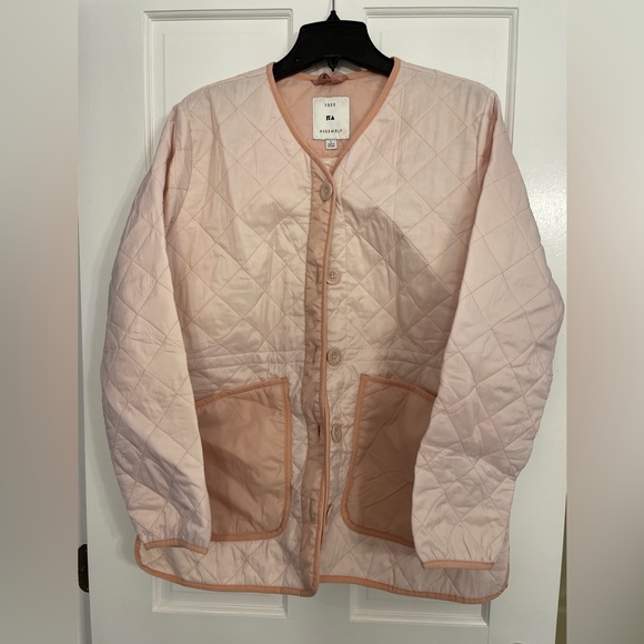Free Assembly Women's Quilted Cinched Waist Liner Jacket - Picture 3 of 7